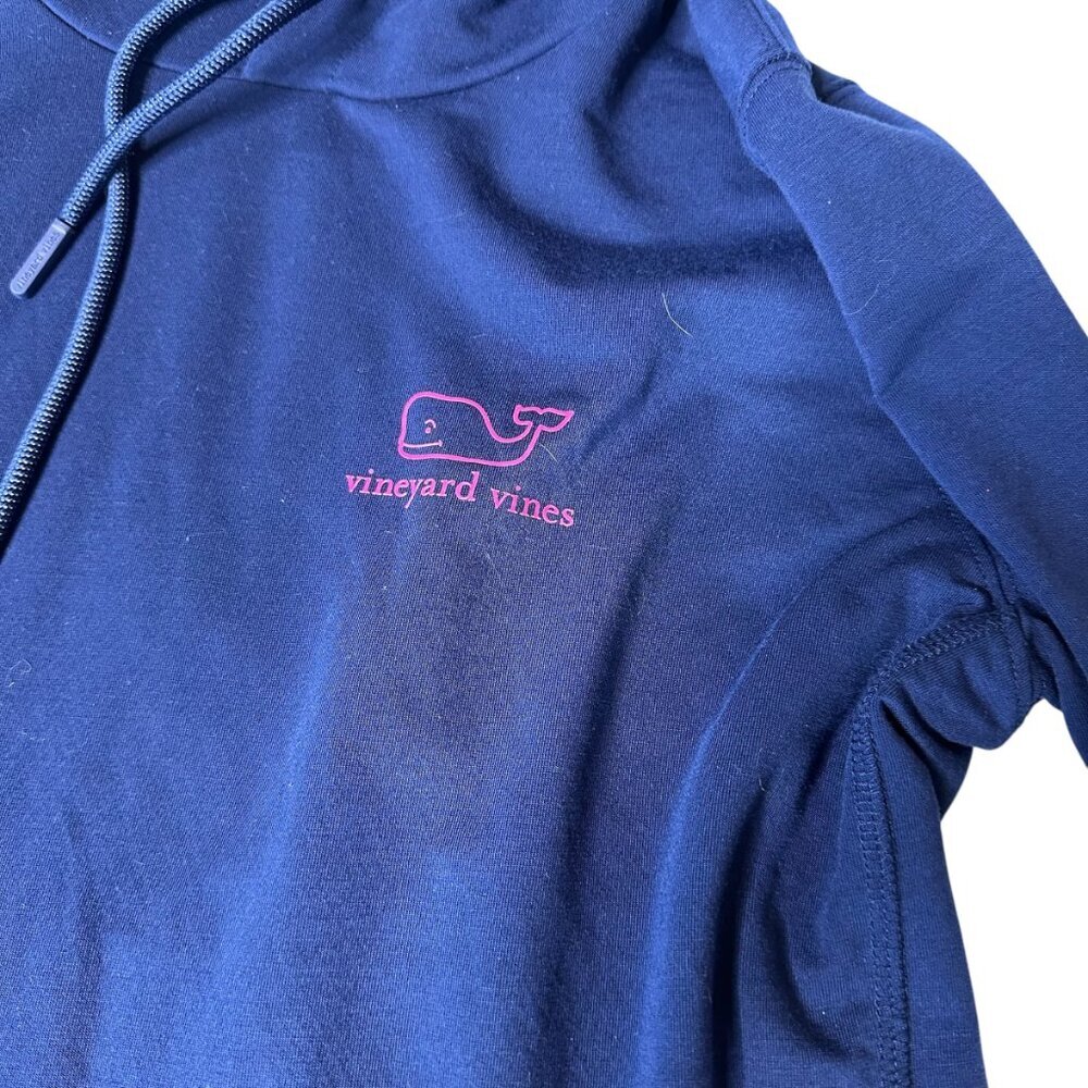 Vineyard Vines Performance Hoodie M Navy Pink View 3
